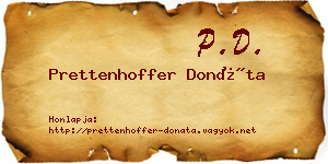 Prettenhoffer Donáta névjegykártya